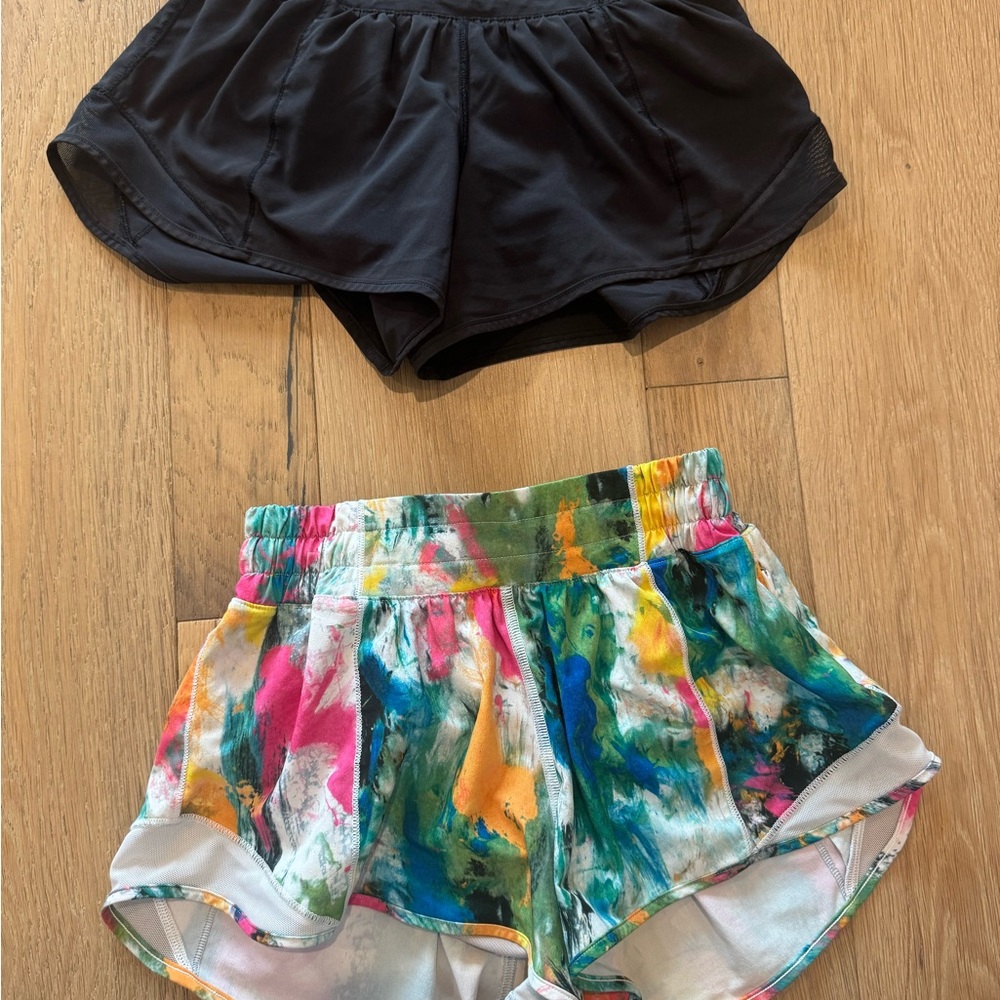 2 pairs of Lululemon hottie hot shorts